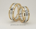 Обручальные кольца из комбинированного золота СТ-0018