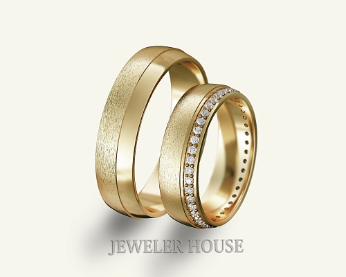 Классические обручальные кольца с бриллиантами СТ-0006