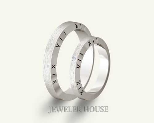 Обручальные кольца с датой свадьбы СТ-0027